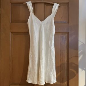 Cream silk slip dress
